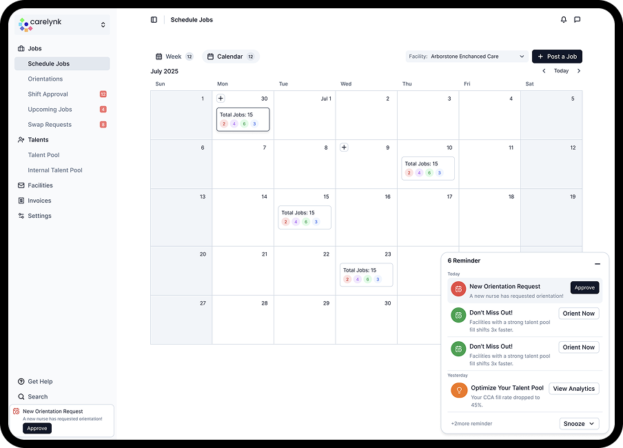 Internal staff call-out system